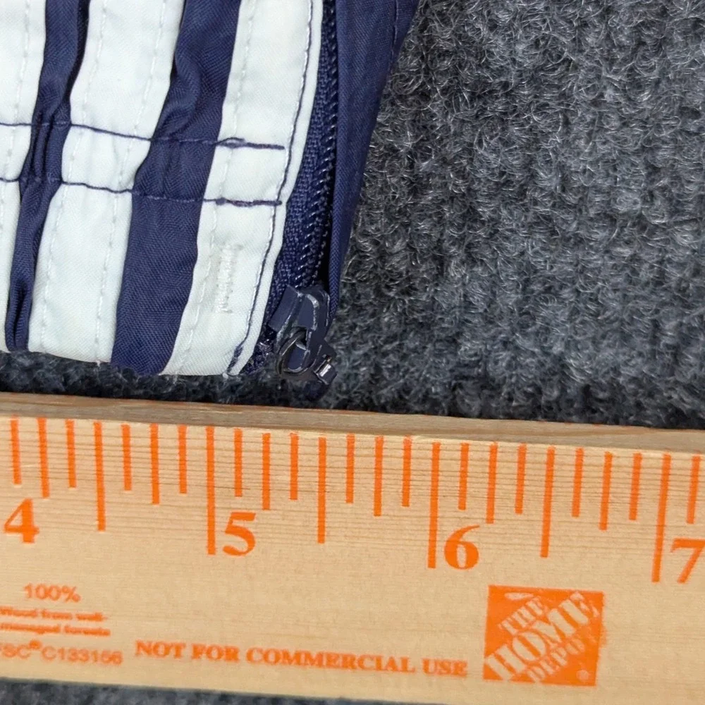 Adidas Vintage Track Pants Navy Blue White Stripe Nylon Windbreaker Mens XL